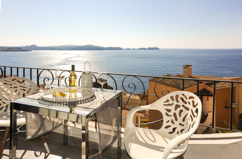 Offener Meerblick von der Terrasse 