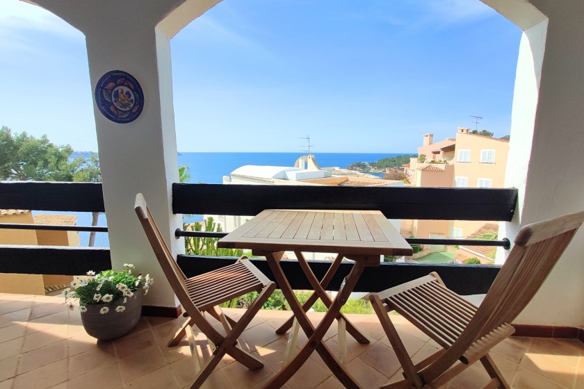 Die Terrasse der Ferienwohnung