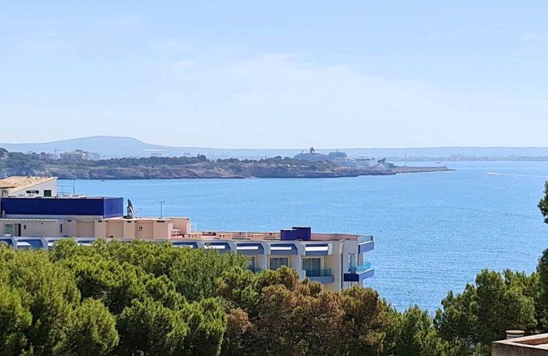 Der Blick von der Terrasse der Wohnung