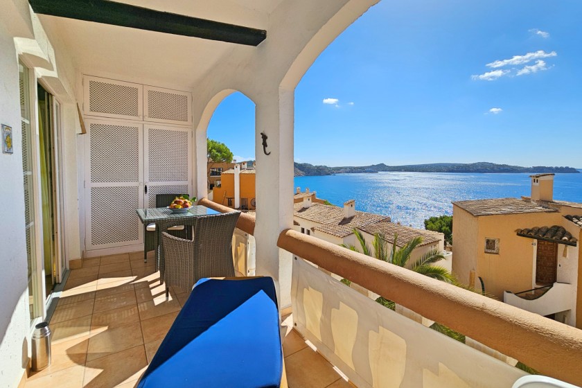 Die Sonnenterrasse der Wohnung