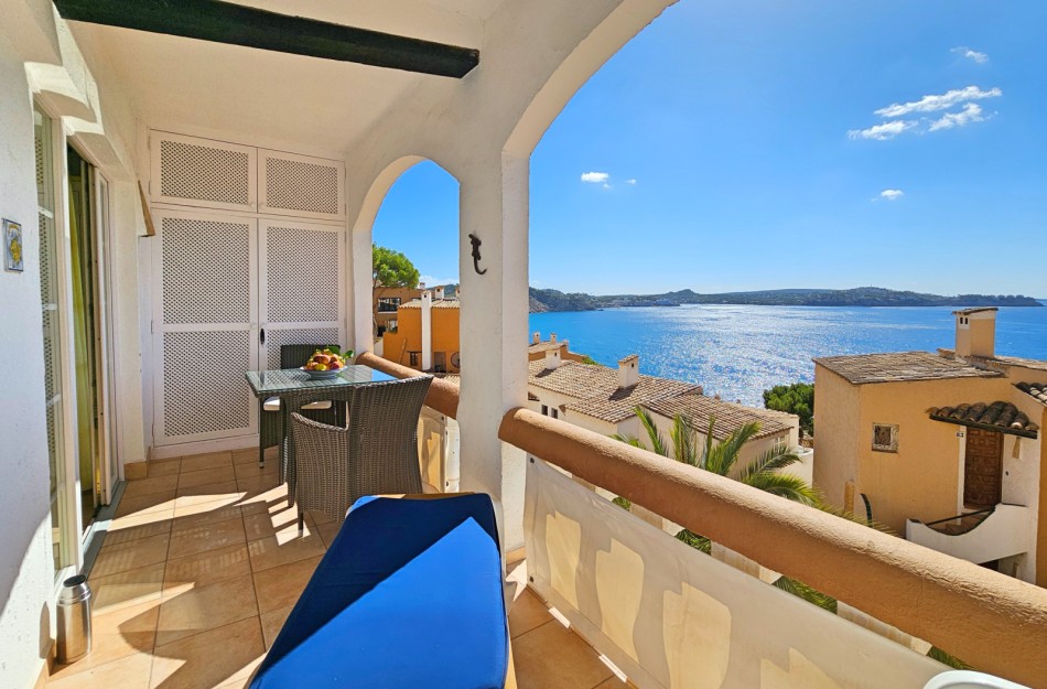 Die Sonnenterrasse der Wohnung